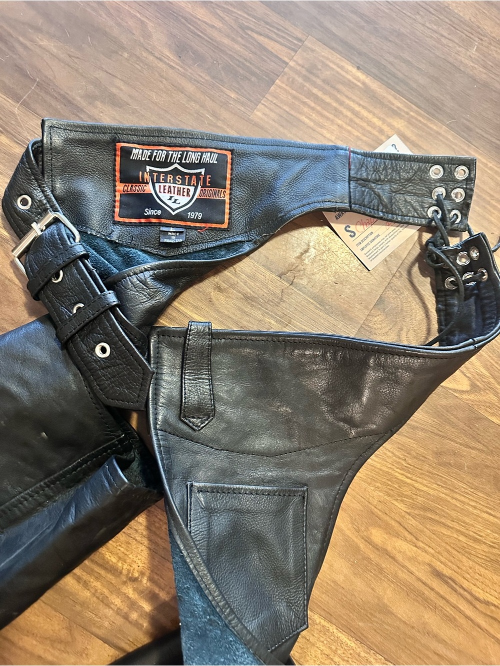 Unisex Interstate Leather Black Leather Chaps